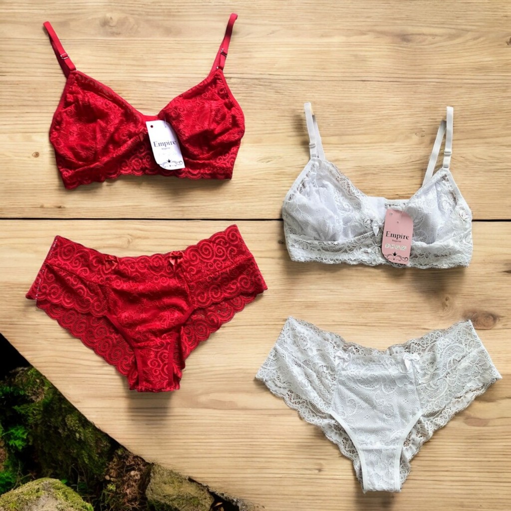 Kit 2 Conjunto Plus Size sem Bojo Sutiã Calcinha S - Moda Feminina | MuralLife