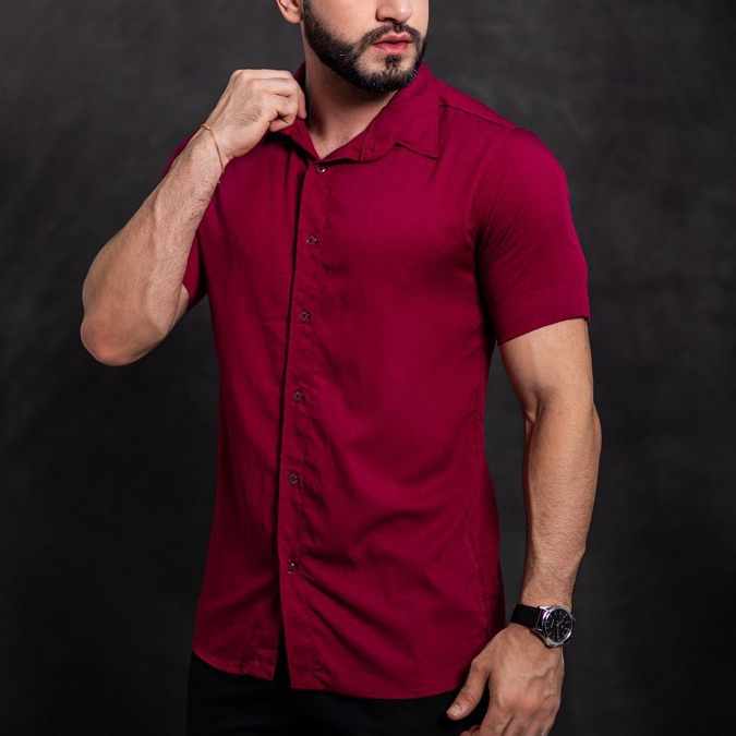 Camisa Masculina de Linho Premium Slim Social Verã - Moda Masculina | MuralLife