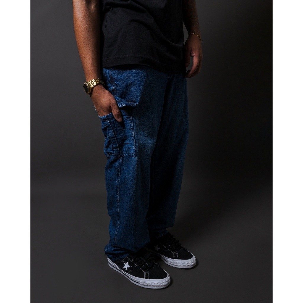 Calça Cargo Jeans Clara Calça Cargo Jeans Pre - Moda Masculina | MuralLife