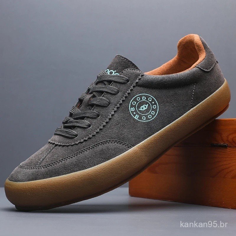 Tênis Masculino Casual de Couro Macio, Novida - Moda Masculina | MuralLife